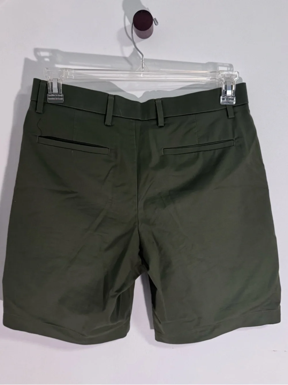 Banana Republic Dark Olive Flat-Front Men's Shorts